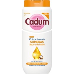 CADUM Crème Lavante Surgras pour Peau Sèches à Très Sèches Beurre de Karité 500ml