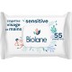 BIOLANE Lingettes bébé Nettoyantes Mains et Visage Sensible Sans Parfum le paquet