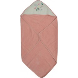 TEX BABY Cape de bain rose 100% coton 75x75cm