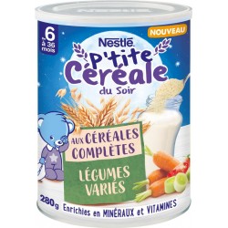 NESTLE Poudre de céréales aux légumes variés nuit 280g