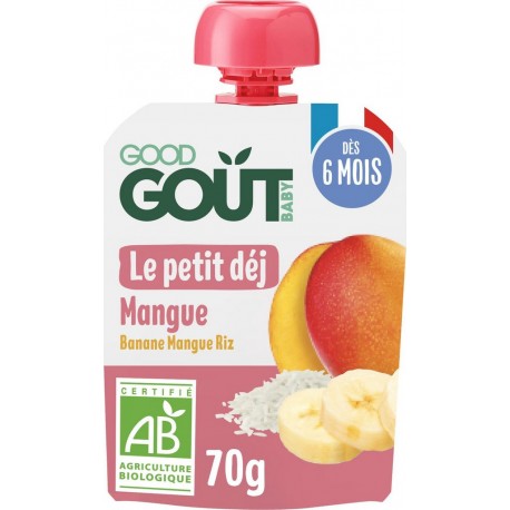 GOOD GOUT Compote petit déj mangue bio 70g