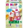 HIPP BIOLOGIQUE Compote pour bébé dès 6 mois au fruits 2 variétés les 4 gourdes de 90g