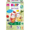 HIPP BIOLOGIQUE Compote pour bébé dès 4/6 mois aux fruits 2 variétés les 4 gourdes de 90g