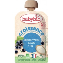 BABYBIO Brassé croissance cassis riz bio la gourde de 100g