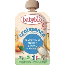 BABYBIO Brassé croissance abricot banane avoine bio la gourde de 100g