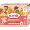 BABYBIO Compotes pour bébé dès 6 mois multi parfums fruits bio la bote de 8 gourdes