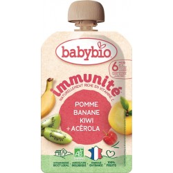 BABYBIO Immunité pomme banane kiwi bio la gourde de 100g