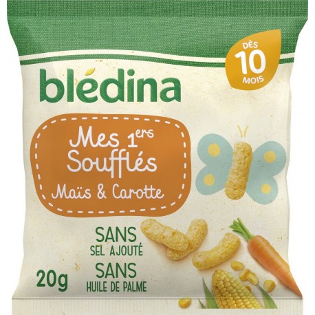 BLEDINA Biscuits Bébé dès 10 mois Maïs et Carotte 20g