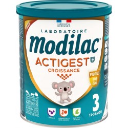 MODILAC Lait bébé en poudre 3ème âge Dès 12 Mois Actigest 800g