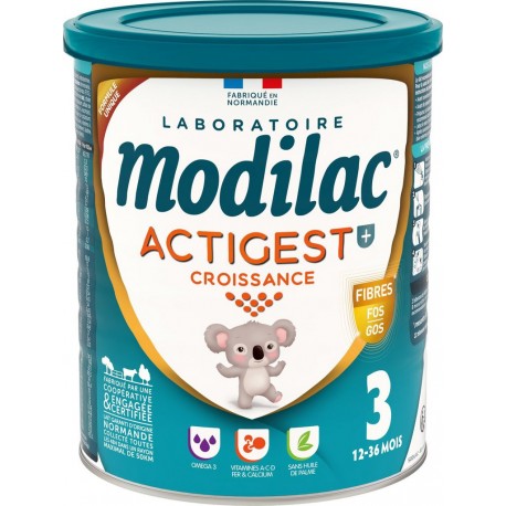 MODILAC Lait bébé en poudre 3ème âge Dès 12 Mois Actigest 800g