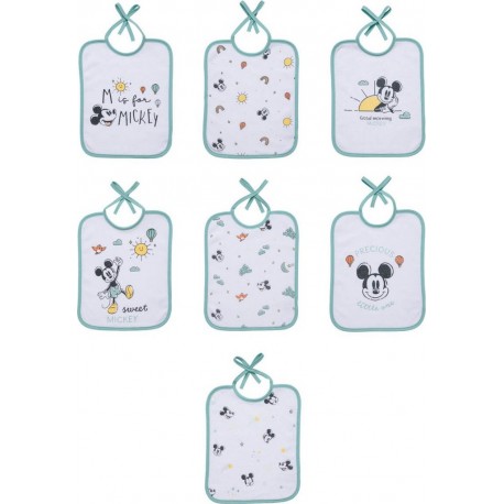 Morning Bavoir Bébé Naissance 20x25 Cm Coton Mickey Good