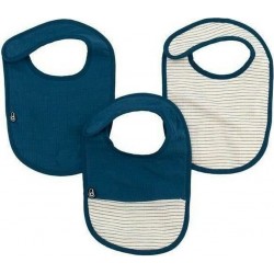 Domiva Bavoir Bleu Coton 3 Pièces (3 Unités)
