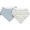 Domiva Bavoir Bleu Coton 2 Pièces (2 Unités)