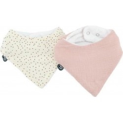 Domiva Bavoir Rose Clair Coton 2 Pièces (2 Unités)