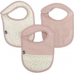 Domiva Bavoir Rose Coton 3 Pièces (3 Unités)