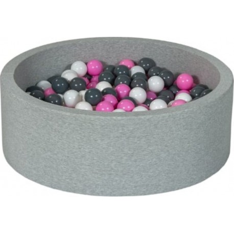 Clair Piscine À Balles Aire De Jeu + 300 Balles Blanc,rose ,gris