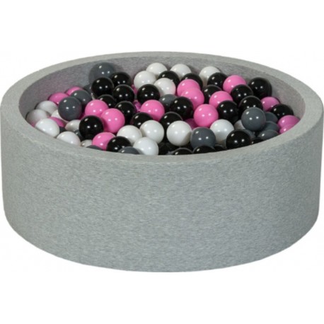Clair Piscine À Balles Aire De Jeu + 450 Balles Noir,blanc,rose ,gris