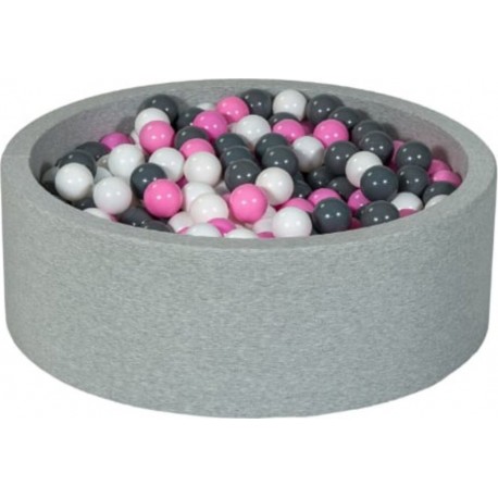 Clair Piscine À Balles Aire De Jeu + 450 Balles Blanc,rose ,gris
