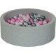 Clair Piscine À Balles Aire De Jeu + 300 Balles Perle, Rose , Argent