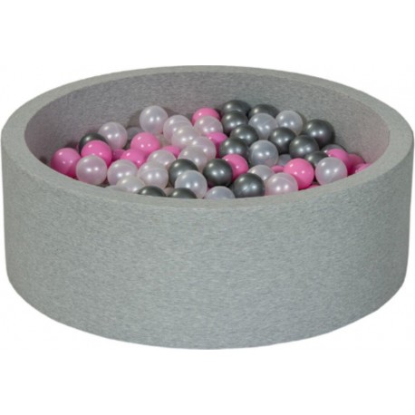 Clair Piscine À Balles Aire De Jeu + 300 Balles Perle, Rose , Argent