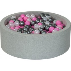 Clair Piscine À Balles Aire De Jeu + 450 Balles Perle, Rose , Argent