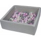 Clair Piscine À Balles Pour Enfant, 90x90 Cm, Aire De Jeu + 150 Balles Perle, Rose ,