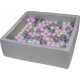 Clair Piscine À Balles Pour Enfant, 90x90 Cm, Aire De Jeu + 300 Balles Perle, Rose ,