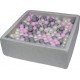 Clair Piscine À Balles Pour Enfant, 90x90 Cm, Aire De Jeu + 450 Balles Perle, Rose ,