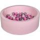 Clair Piscine À Balles Aire De Jeu + 150 Balles Rose Perle, Rose , Argent