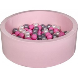 Clair Piscine À Balles Aire De Jeu + 150 Balles Rose Perle, Rose , Argent