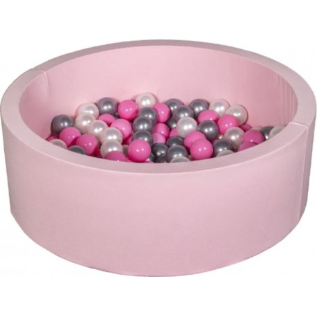 Clair Piscine À Balles Aire De Jeu + 150 Balles Rose Perle, Rose , Argent