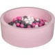 Clair Piscine À Balles Aire De Jeu + 150 Balles Rose Blanc,rose ,gris