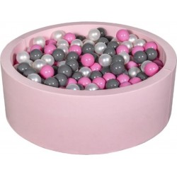 Clair Piscine À Balles Aire De Jeu + 450 Balles Rose Perle, Rose , Gris