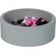 Clair Piscine À Balles Aire De Jeu + 200 Balles Noir, Blanc, Rose ,gris