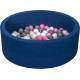 Clair Piscine À Balles Aire De Jeu + 150 Balles Bleu Marine Blanc,rose ,gris