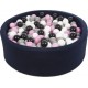 Clair Piscine À Balles Aire De Jeu + 450 Balles Bleu Marine Noir, Blanc, Rose ,gris