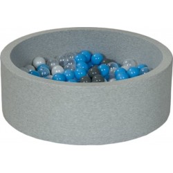 Clair Piscine À Balles Aire De Jeu + 150 Balles Perle, Transparent, Gris, Bleu