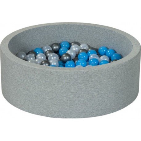 Clair Piscine À Balles Aire De Jeu + 150 Balles Perle, Argent, Bleu