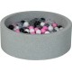 Clair Piscine À Balles Aire De Jeu + 300 Balles Noir, Blanc, Transparent, Rose , Gris