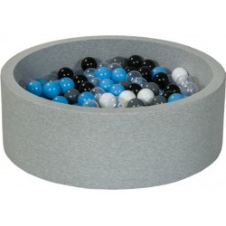 Clair Piscine À Balles Aire De Jeu + 300 Balles Noir, Blanc, Transparent, Gris, Bleu