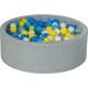 Clair Piscine À Balles Perle, Transparent, Jaune, Bleu, Bleu 450 Balles