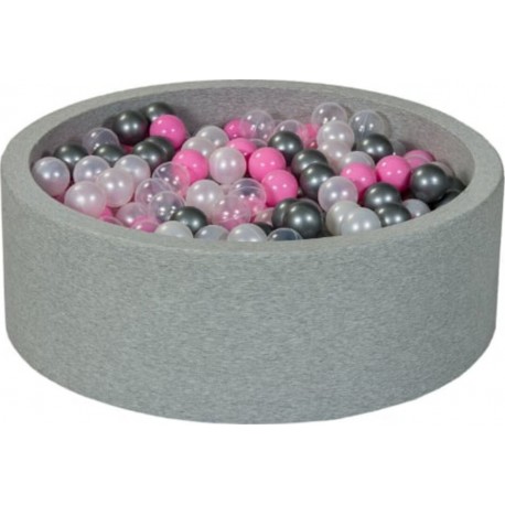 Clair Piscine À Balles Aire De Jeu + 450 Balles Perle, Transparent, Rose , Argent
