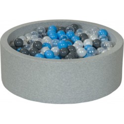 Clair Piscine À Balles Aire De Jeu + 450 Balles Perle, Transparent, Gris, Bleu
