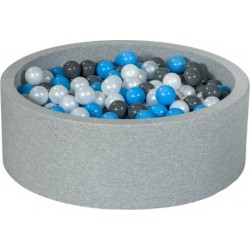 Clair Piscine À Balles Aire De Jeu + 450 Balles Perle, Gris, Bleu