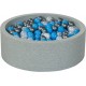 Clair Piscine À Balles Aire De Jeu + 450 Balles Perle, Argent, Bleu