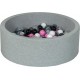 Clair Piscine À Balles Aire De Jeu + 200 Balles Noir, Blanc, Transparent, Rose , Gris
