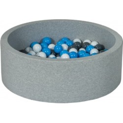Clair Piscine À Balles Aire De Jeu + 200 Balles Blanc, Gris, Bleu