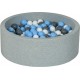 Clair Piscine À Balles Aire De Jeu + 300 Balles Blanc, Bleu , Gris
