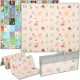 HOMCOM Tapis De Jeu Bébé Pliable Réversible Motif Animaux Forêt Et Chiffres Lettres