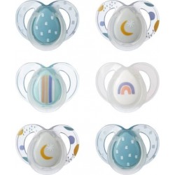 TOMMEE TIPPEE Sucette De Nuit Tommee Tippee 6-18 Mois Lot De 6 Sucettes Phosphorescentes Avec Capsule De Stérilisation